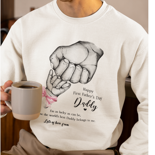 Personalized Daddy's First Father's Day Apparel