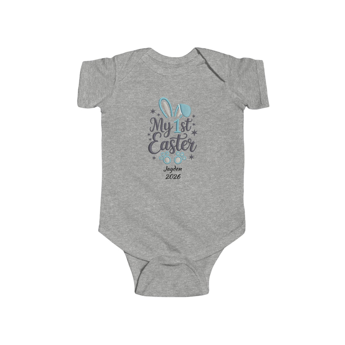 My 1st Easter Baby Bodysuit, Custom Name Date, Personalized Easter Onesie, Little Rabbit Design, Infant Easter Outfit, Bunny Baby Gift