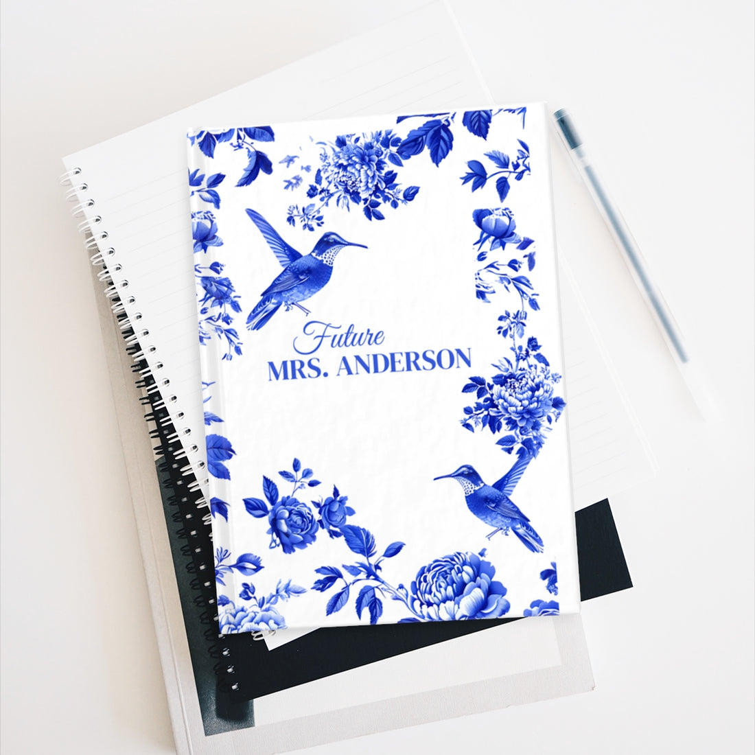 Personalized Floral Hardcover Journal for Brides