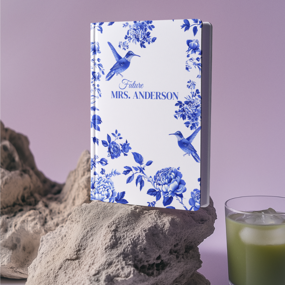 Personalized Floral Hardcover Journal for Brides