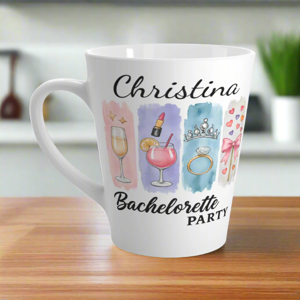 Custom Bachelorette Party Latte Mug | Matching Tote Bag