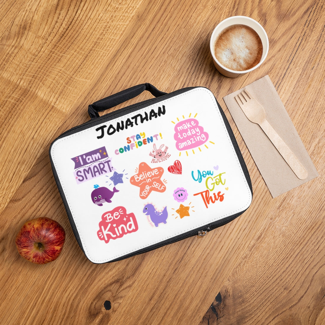 Personalized Kids School Apple for the Teacher Backpack | Lunch Bag