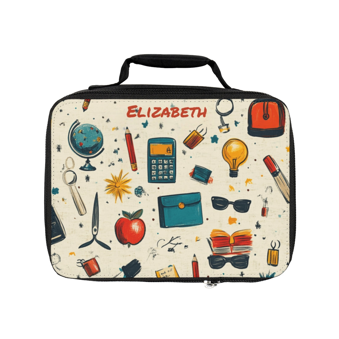 Personalized Back to School Kids playful collage | Lunch Bag