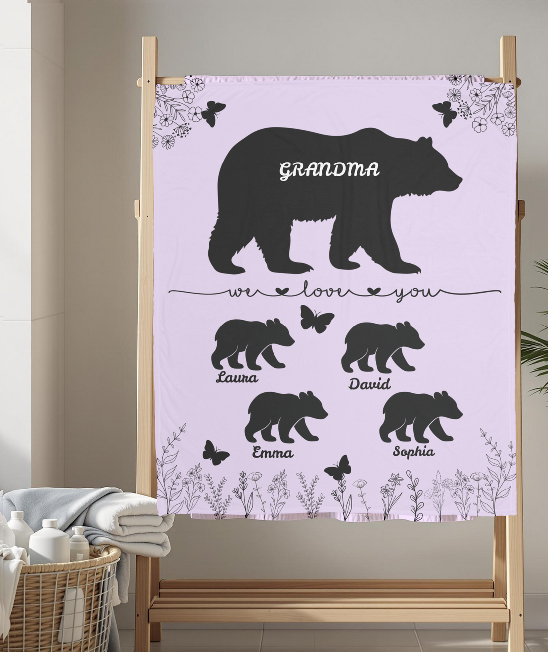 Mother's Day Cozy Blanket for Grandma, Mom, Auntie, Personalized just for them!