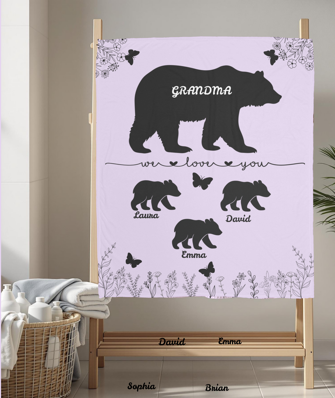 Mother's Day Cozy Blanket for Grandma, Mom, Auntie, Personalized just for them!