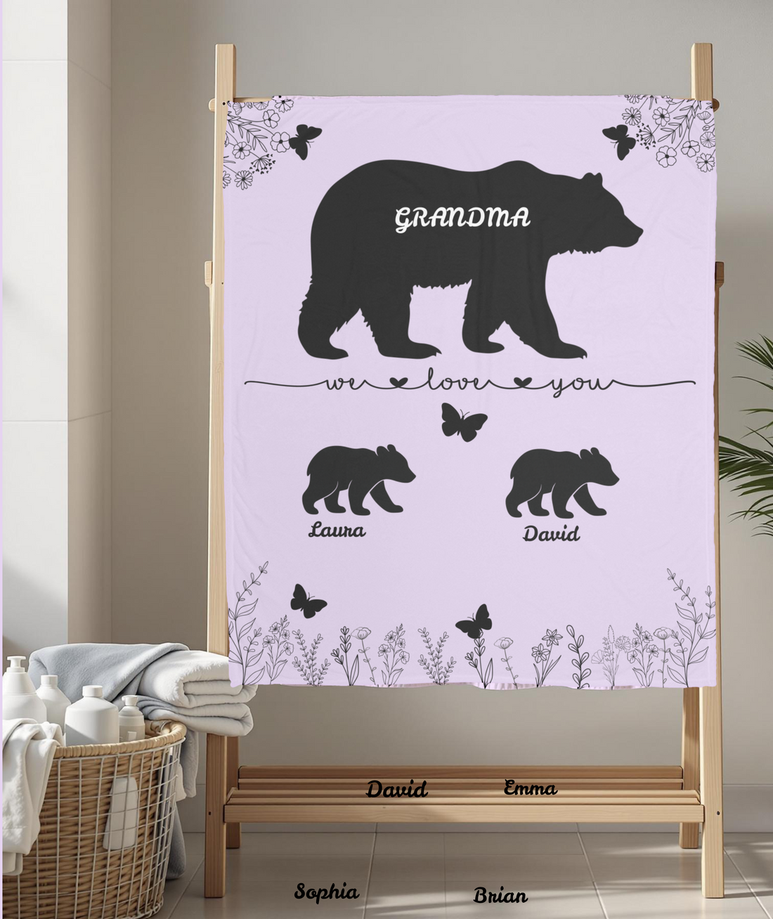 Mother's Day Cozy Blanket for Grandma, Mom, Auntie, Personalized just for them!