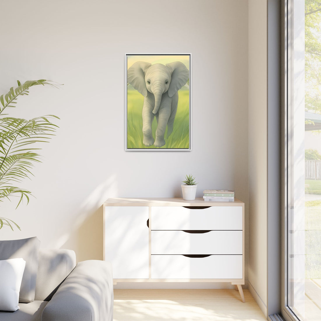 Safari Animal Nursery Prints: Watercolor Lion, Giraffe, Elephant Art