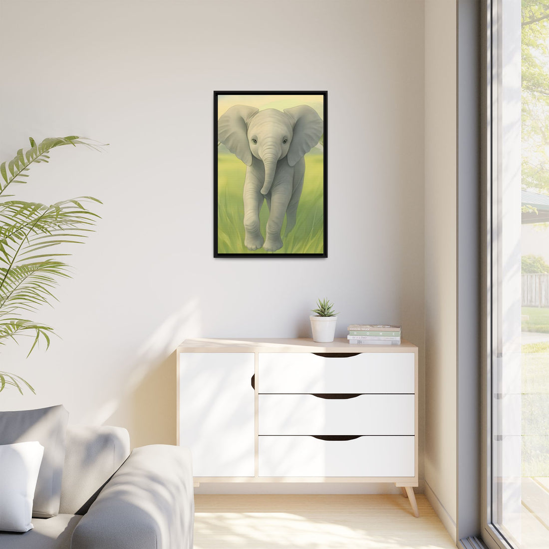 Safari Animal Nursery Prints: Watercolor Lion, Giraffe, Elephant Art