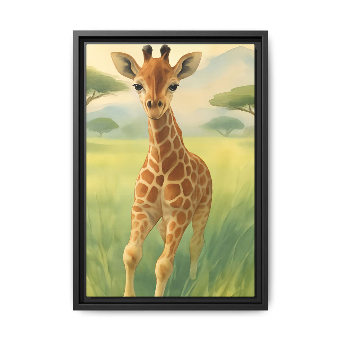 Safari Animal Nursery Prints: Watercolor Lion, Giraffe, Elephant Art
