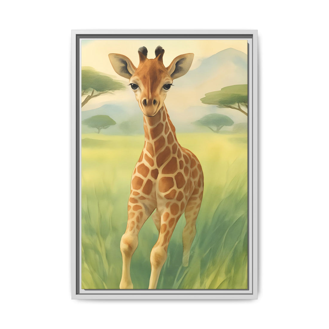 Safari Animal Nursery Prints: Watercolor Lion, Giraffe, Elephant Art