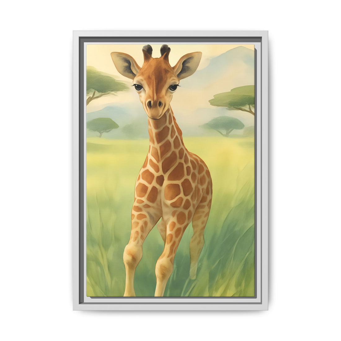 Safari Animal Nursery Prints: Watercolor Lion, Giraffe, Elephant Art