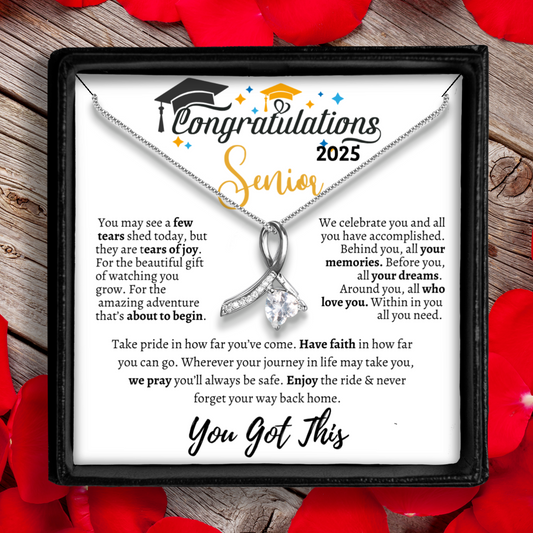 Graduation Gift for "2025 Senior Graduates" Enchanting Ribbon Necklace