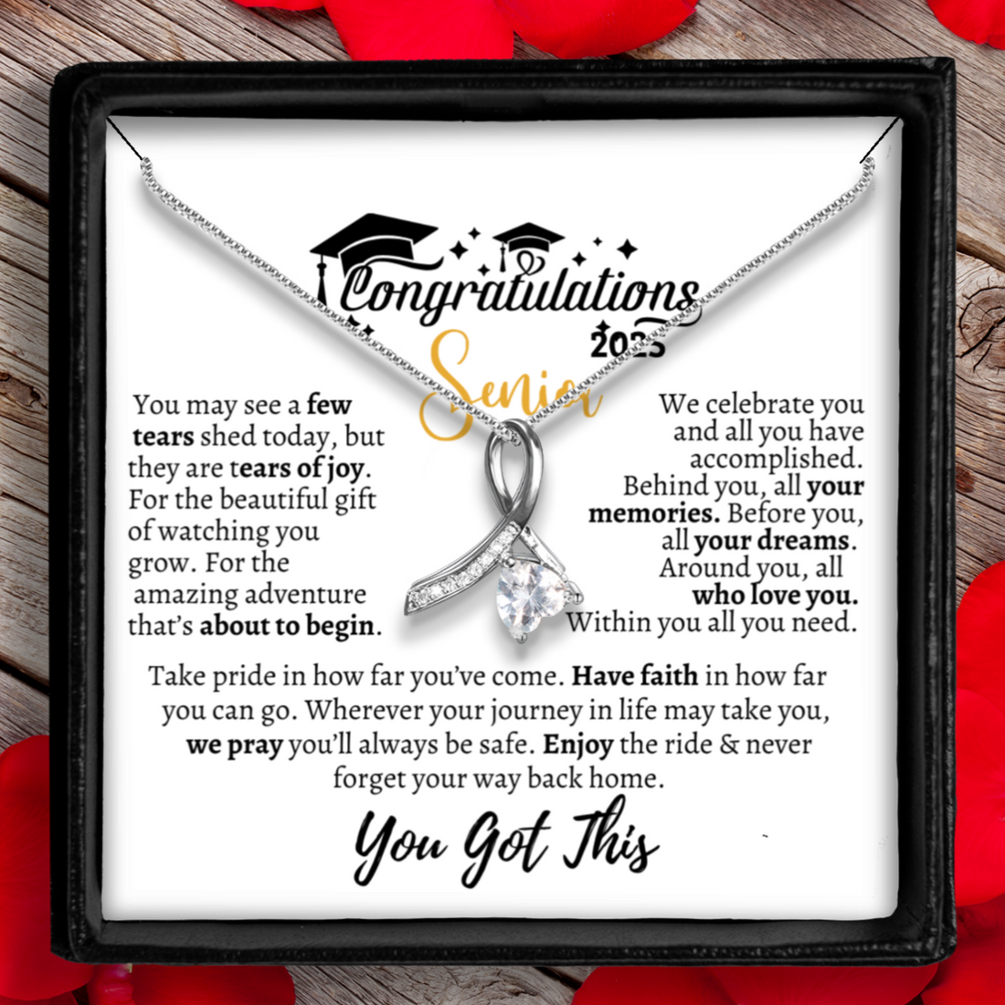 Graduation Gift for "2025 Senior Graduates" Enchanting Ribbon Necklace