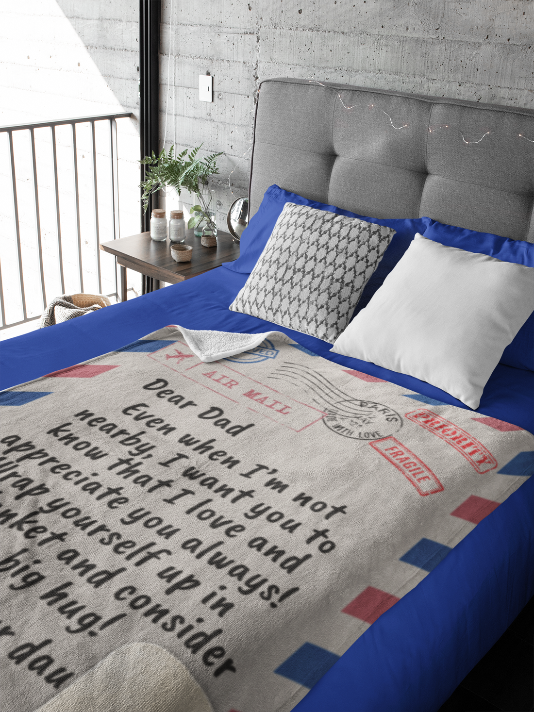 To Dad from Daughter " Wrap yourself Up" Throw Blanket