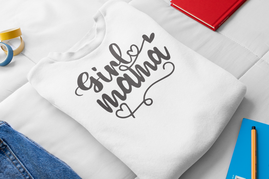 "Girl Mama" Crewneck Pullover Sweatshirt