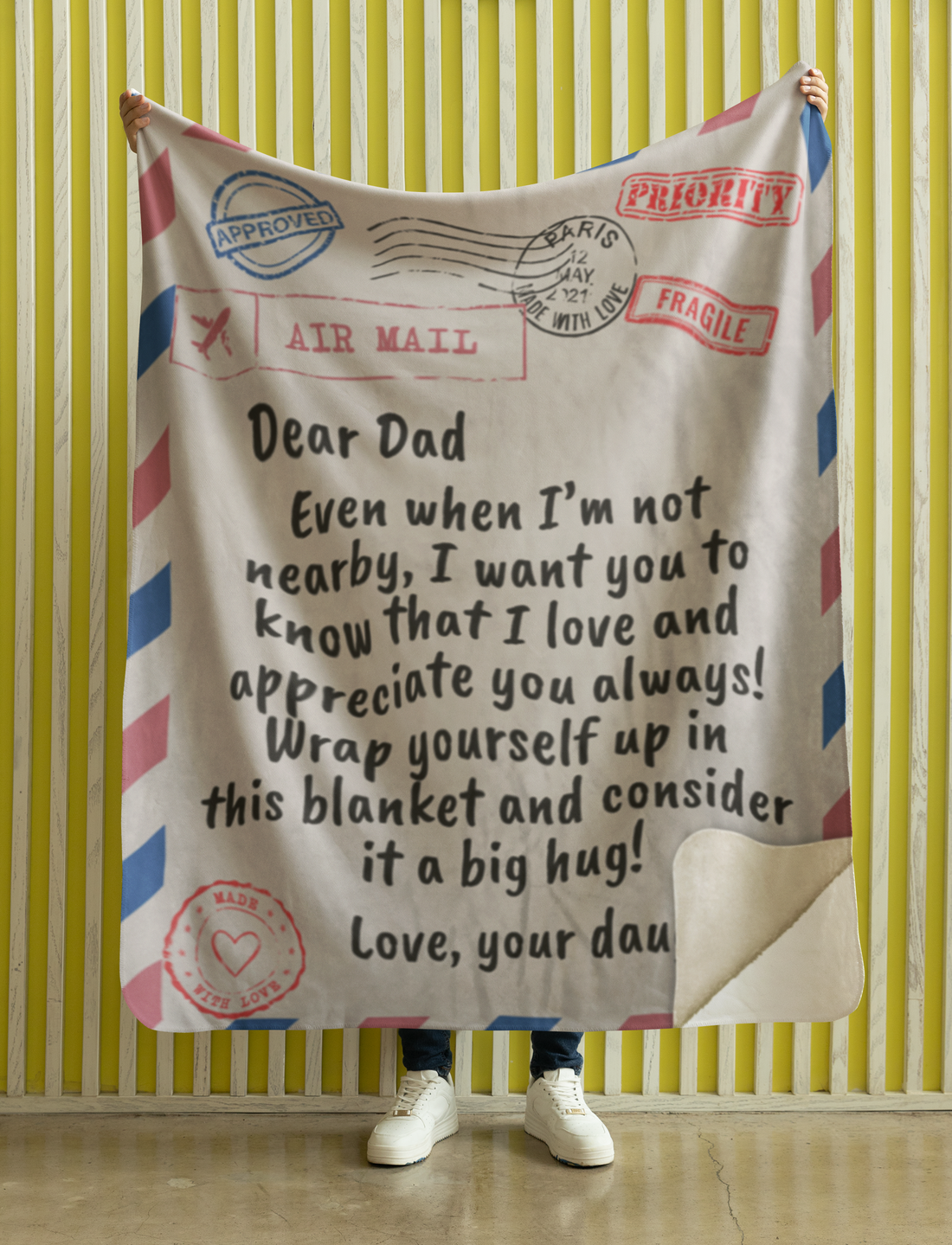 To Dad from Daughter " Wrap yourself Up" Throw Blanket