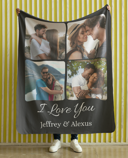 Personalized Couple Photo Blanket