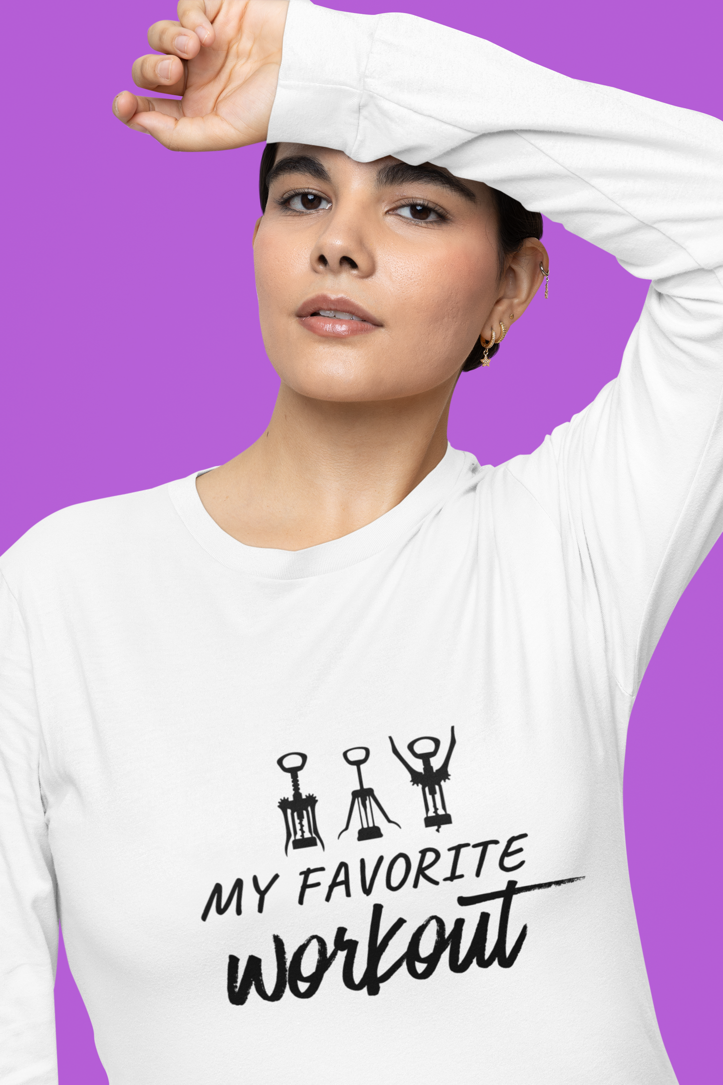 Gift for Her "My Favorite Wine Workout" Sweatshirt