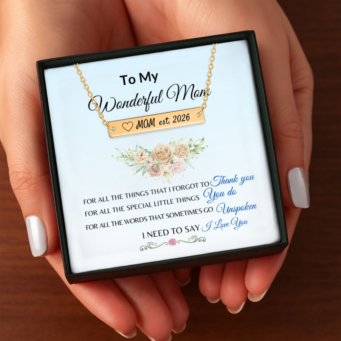 Still looking for the perfect Mother’s Day gift? Mother’s Day Keepsake, Engraved Personalized from Daughter or Son!