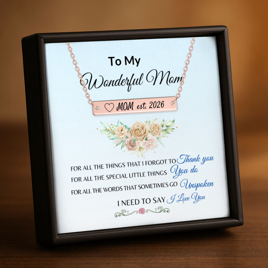 Still looking for the perfect Mother’s Day gift? Mother’s Day Keepsake, Engraved Personalized from Daughter or Son!