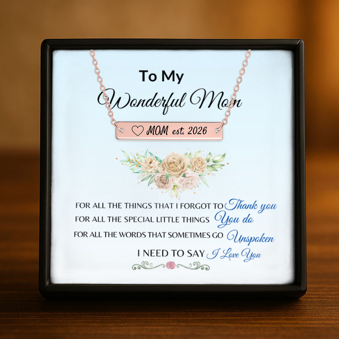 Still looking for the perfect Mother’s Day gift? Mother’s Day Keepsake, Engraved Personalized from Daughter or Son!