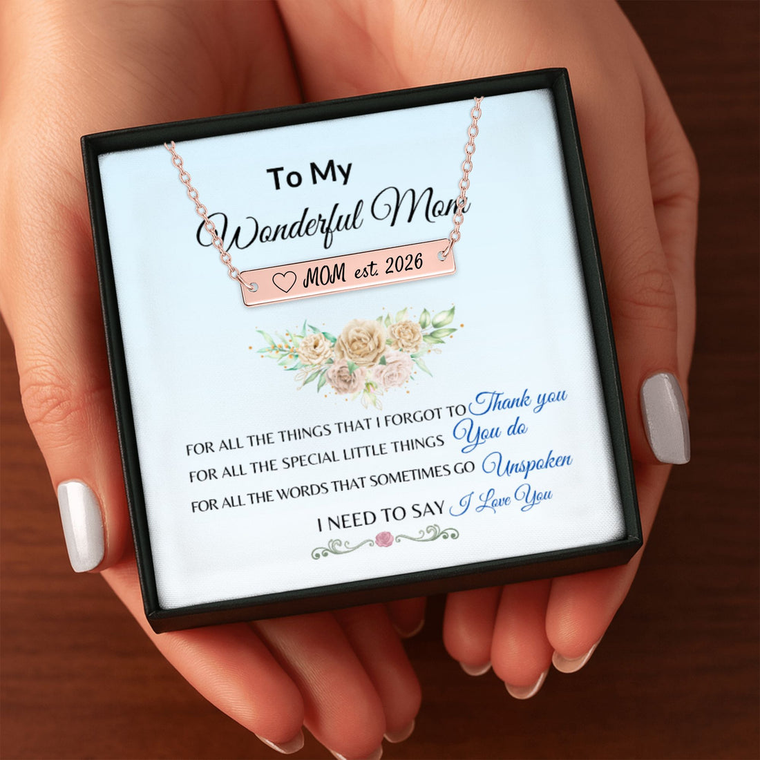 Still looking for the perfect Mother’s Day gift? Mother’s Day Keepsake, Engraved Personalized from Daughter or Son!