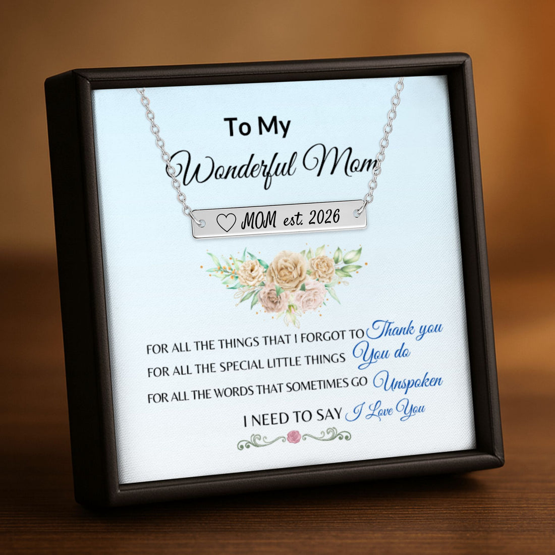 Still looking for the perfect Mother’s Day gift? Mother’s Day Keepsake, Engraved Personalized from Daughter or Son!