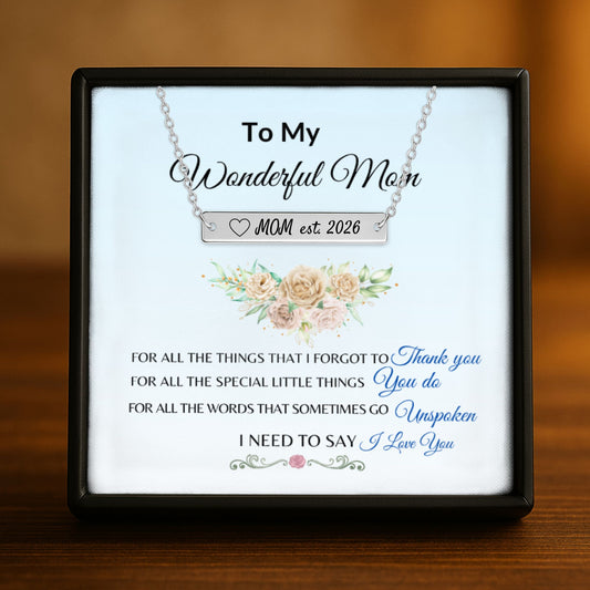 Still looking for the perfect Mother’s Day gift? Mother’s Day Keepsake, Engraved Personalized from Daughter or Son!