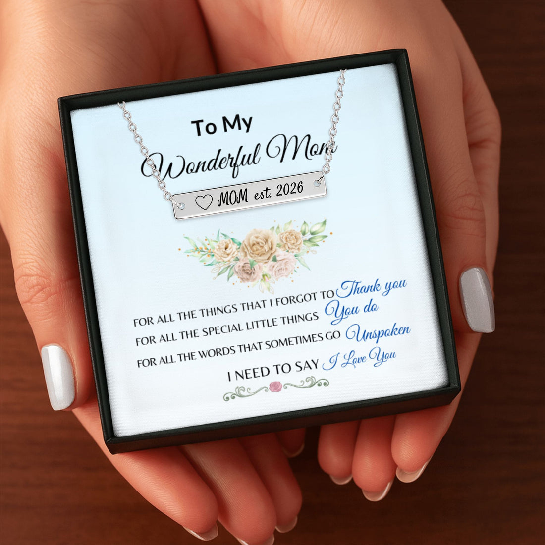 Still looking for the perfect Mother’s Day gift? Mother’s Day Keepsake, Engraved Personalized from Daughter or Son!