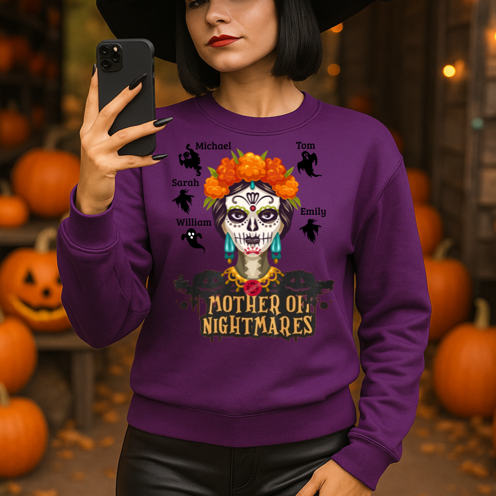 Mother of Nightmares Halloween Sweatshirt – Personalized Mom Sweatshirt