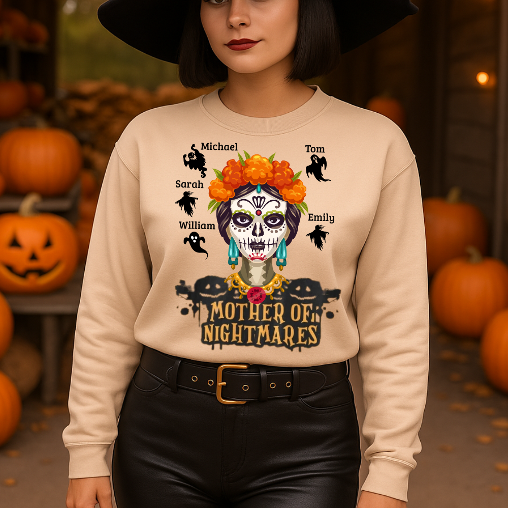 Mother of Nightmares Halloween Sweatshirt – Personalized Mom Sweatshirt