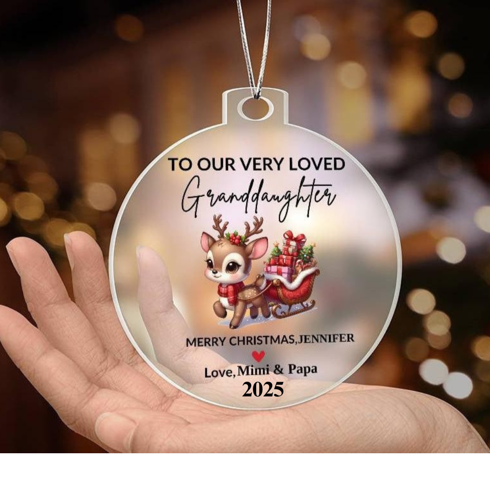 To Our Very Loved Granddaughter/Son Xmas Ornament