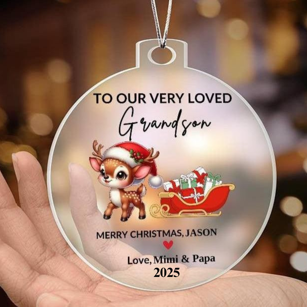 To Our Very Loved Granddaughter/Son Xmas Ornament