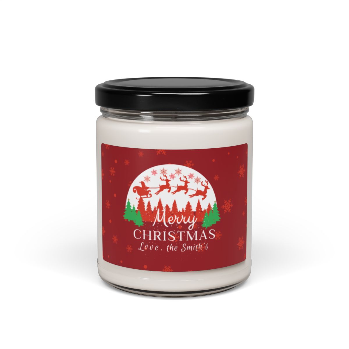 PERSONALIZED Christmas Candles - Christmas Gift Soy Candle - Customized With Your Name Candle