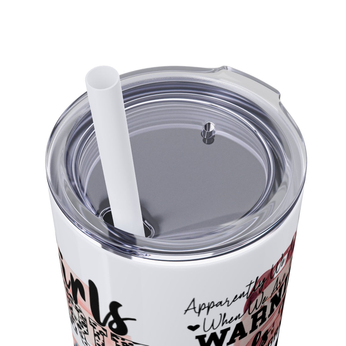 "Booze and Besties Girl Trip" 2024 Stainless Steel Skinny Tumbler with Straw, 20oz