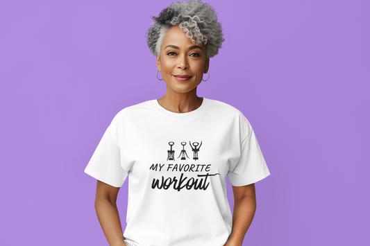 Gift for her "My Favorite Wine Workout" T-Shirt