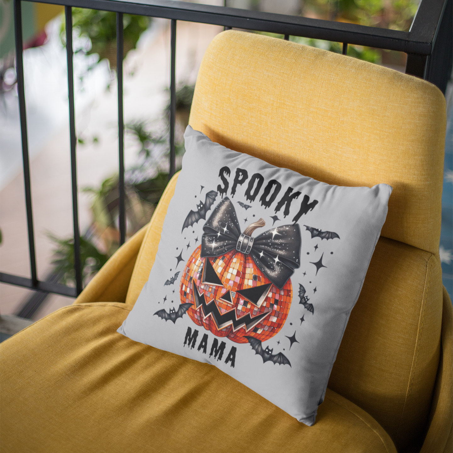 Halloween Decor, Spooky Mama Throw Pillows | Large Throw Pillow