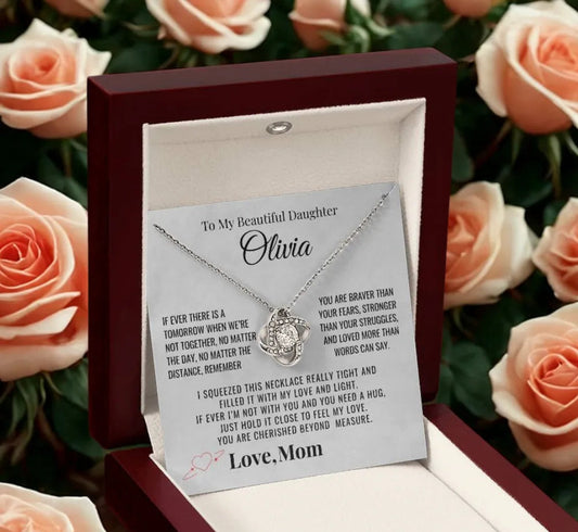 To My Daughter "You Are Cherished" Personalized Necklace