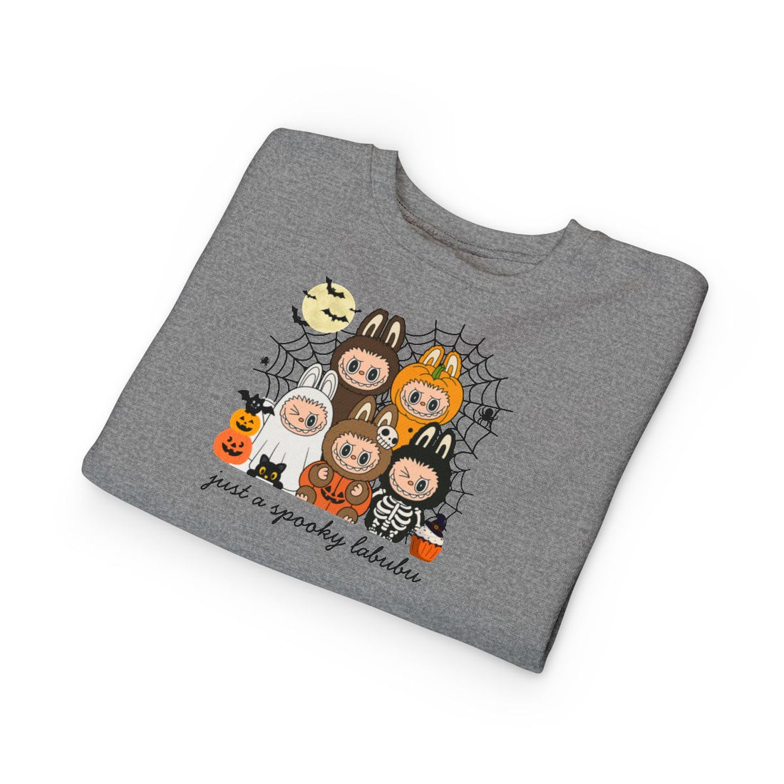 Halloween Labubu Coquette Monster Doll Youth Crewneck Sweatshirt