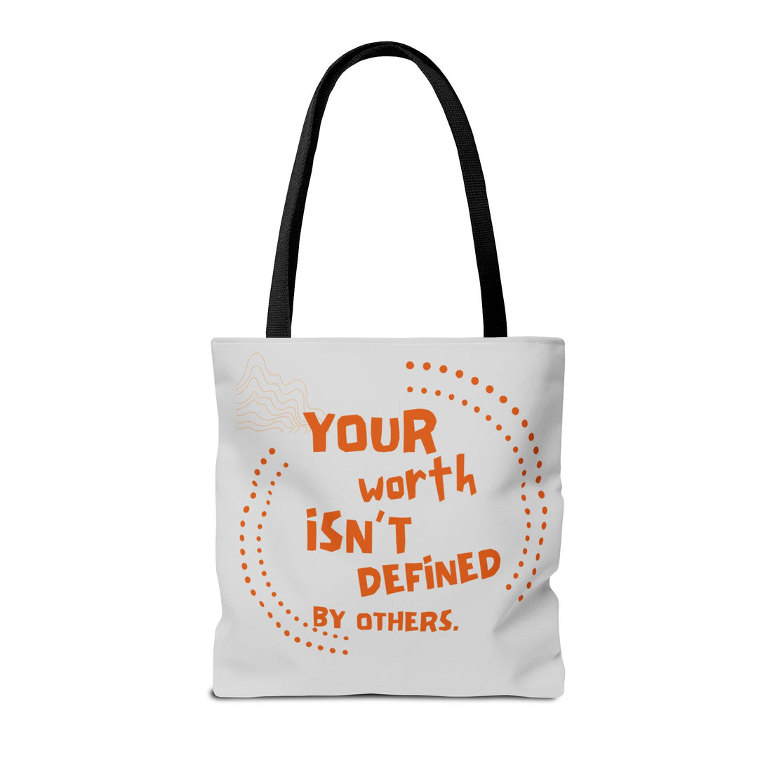 Custom Printed Tote Bag, Inspirational Design, Durable Everyday Use, Multiple Handle Colors, All-Over Print Tote, Gift for Her