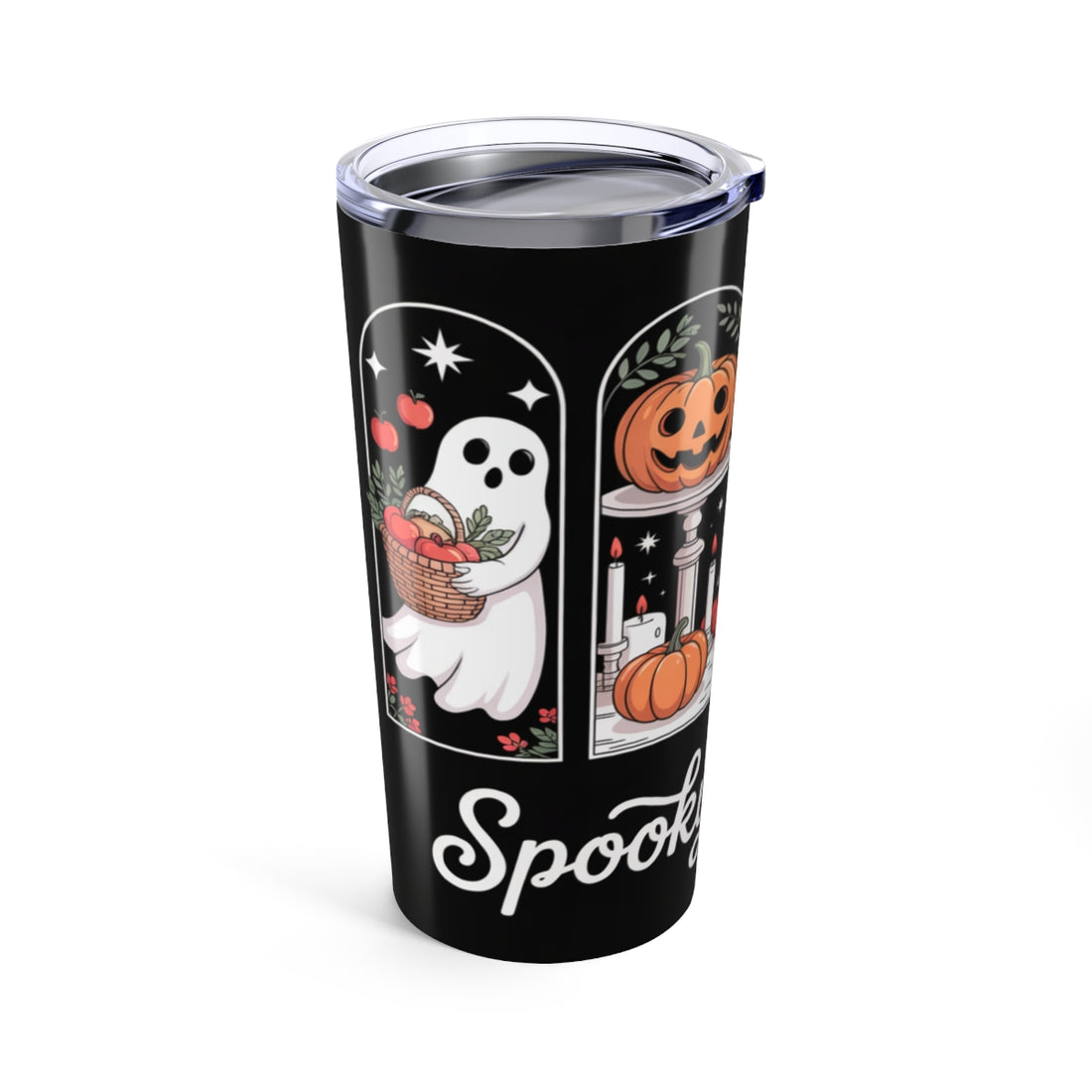 Spooky Season Ghost and Pumpkins Tumbler 20oz