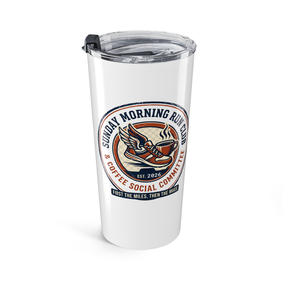 Personalized Running Tumbler, Sunday Morning Run Club, Gift for Runners, Vacuum Insulated Travel Mug, Fitness Enthusiast Tumbler, 20oz