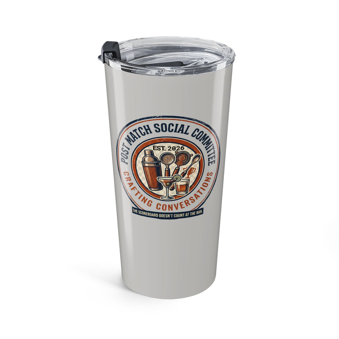 Post Match Social Committee Tumbler | Social Club Travel Mug | Sports Team Gift | League Night Stainless Steel Tumbler