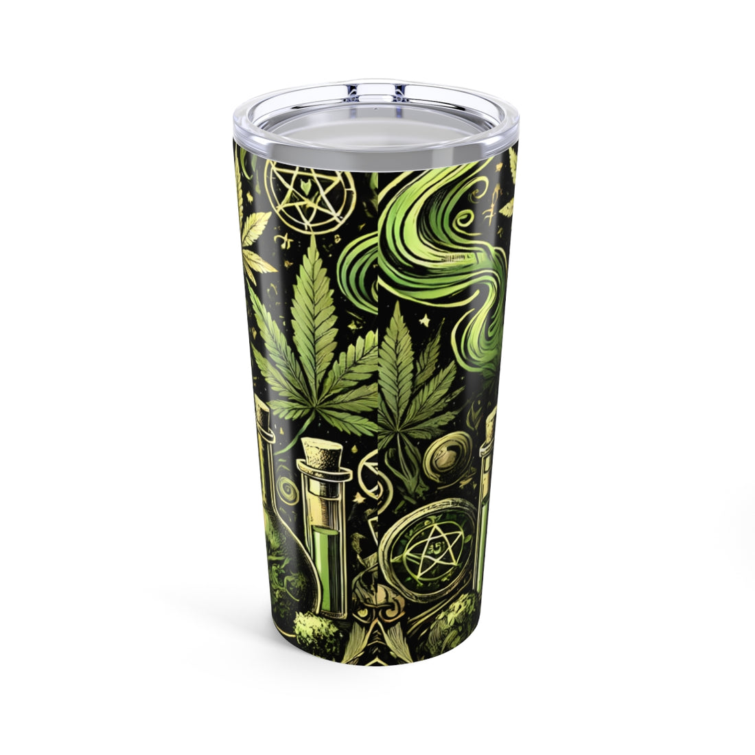 Skull & Leaf Design Stainless Steel Tumbler - 20oz
