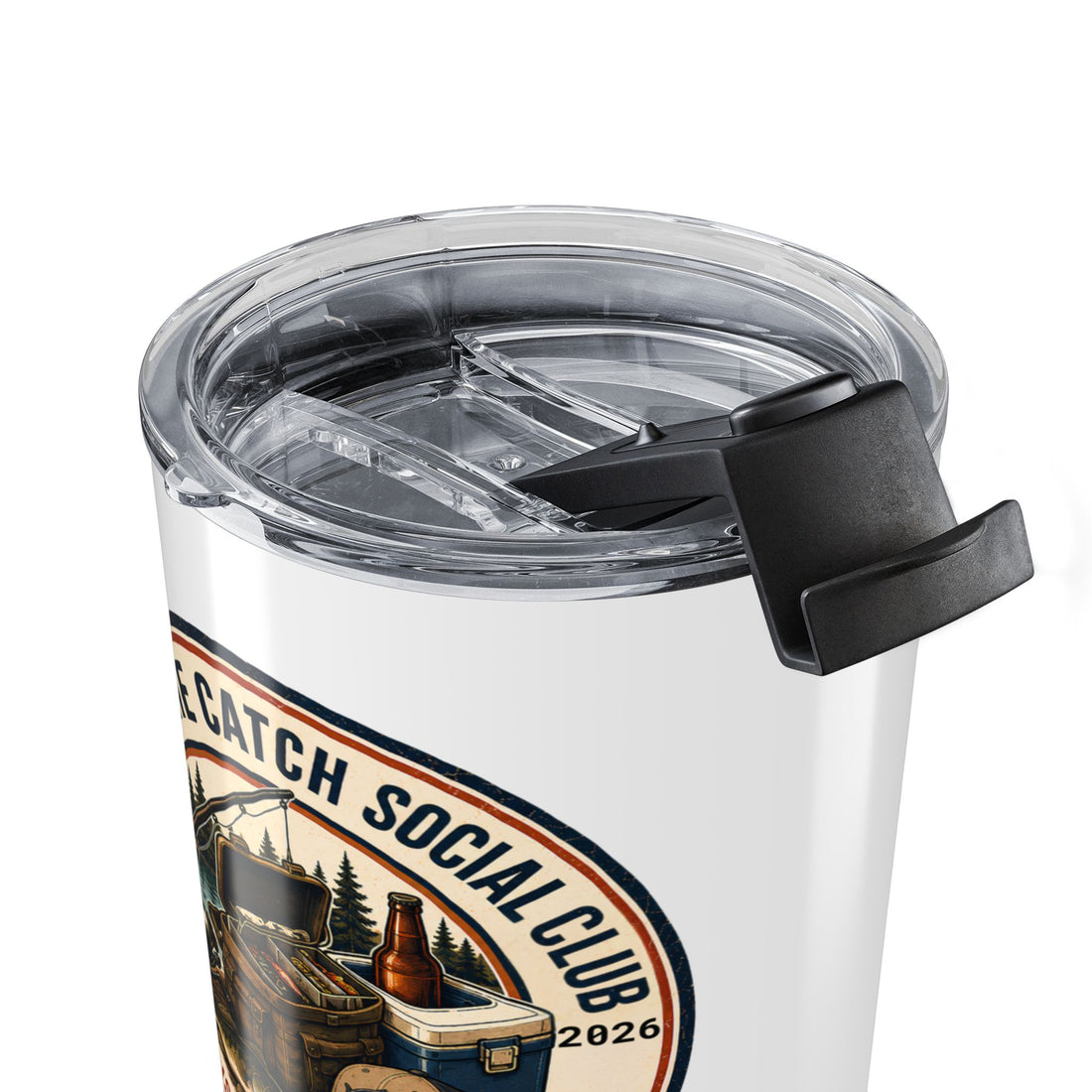After the Catch Social Club 20oz Fishing Tumbler | Funny Fishing Gift for Men | Stainless Steel Insulated Travel Mug | Lake Life Cup | Fisherman Coffee Tumbler