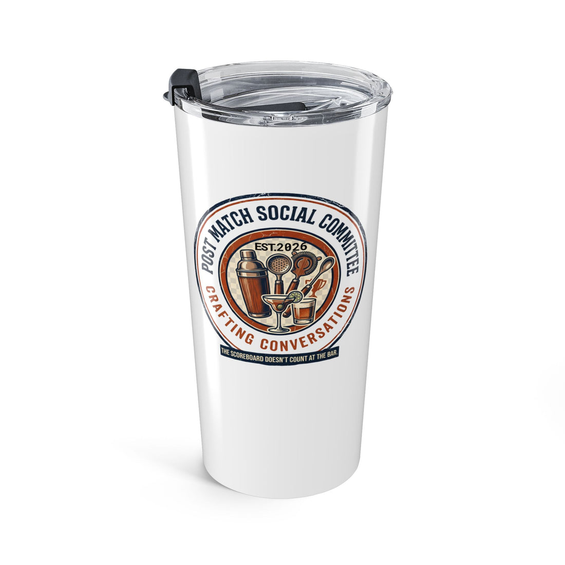Post Match Social Committee Tumbler | Social Club Travel Mug | Sports Team Gift | League Night Stainless Steel Tumbler