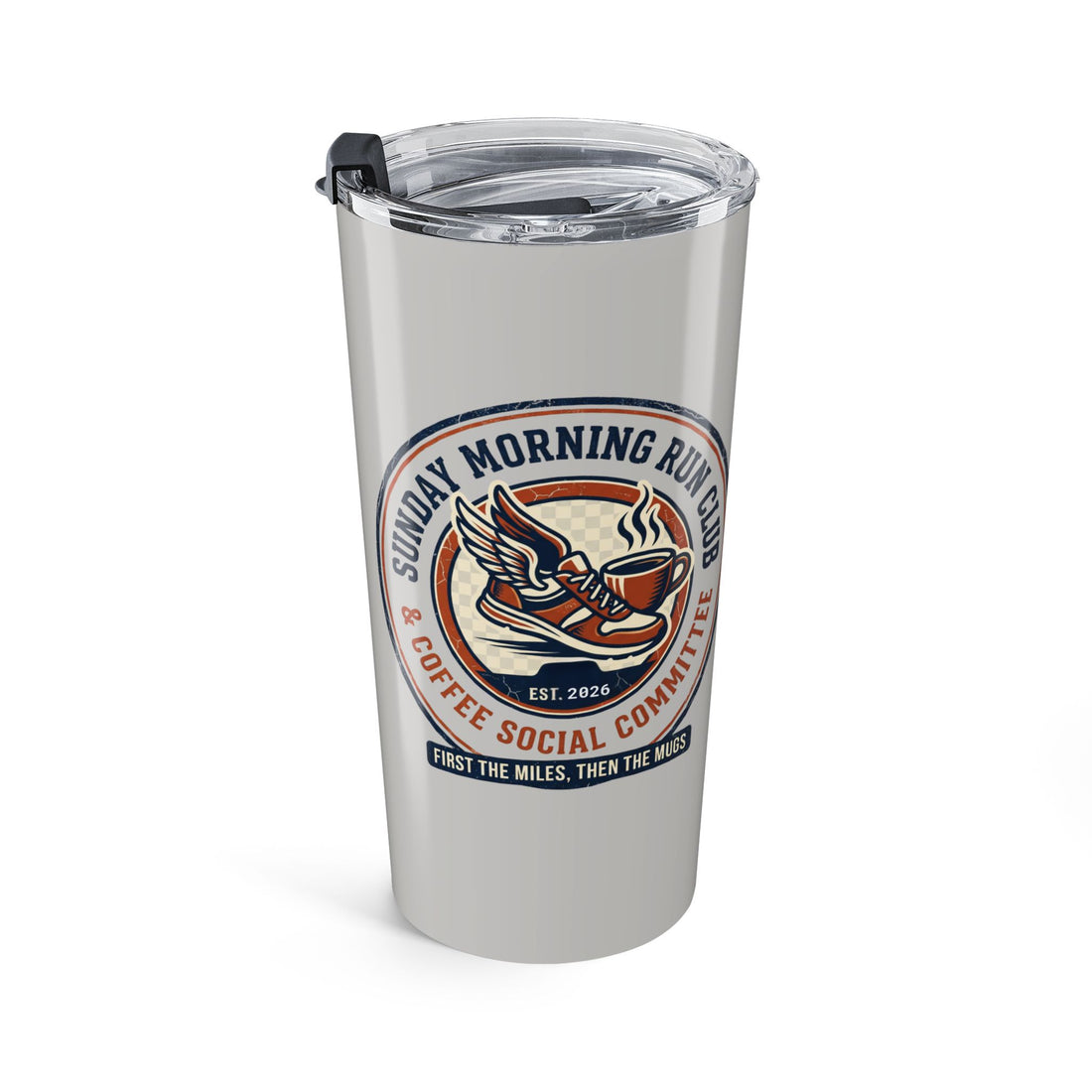 Personalized Running Tumbler, Sunday Morning Run Club, Gift for Runners, Vacuum Insulated Travel Mug, Fitness Enthusiast Tumbler, 20oz