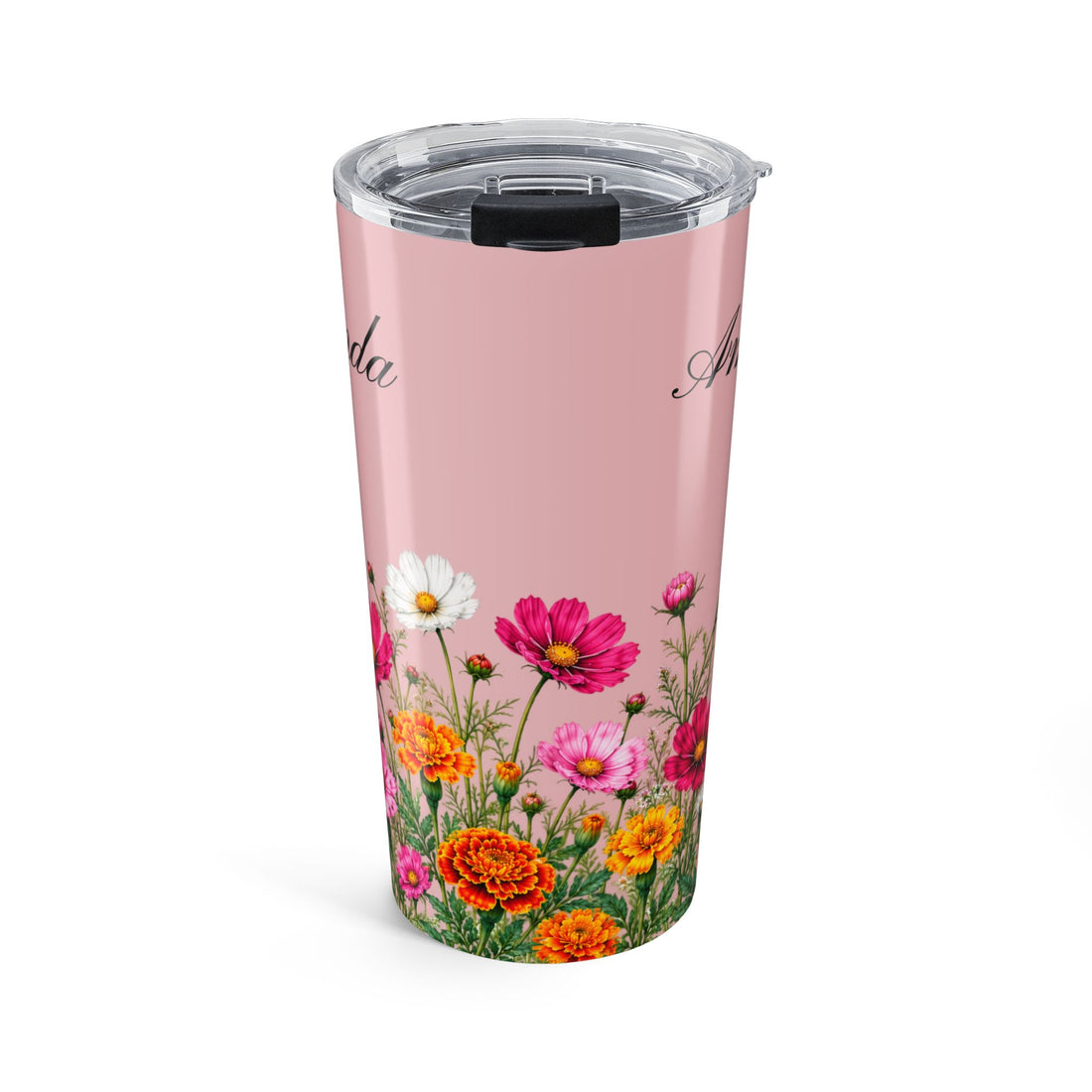 Custom Name & Birth Flower Birthday Gift For Her, Sisters, Daughter, Friends, Coworkers - Personalized Tumbler