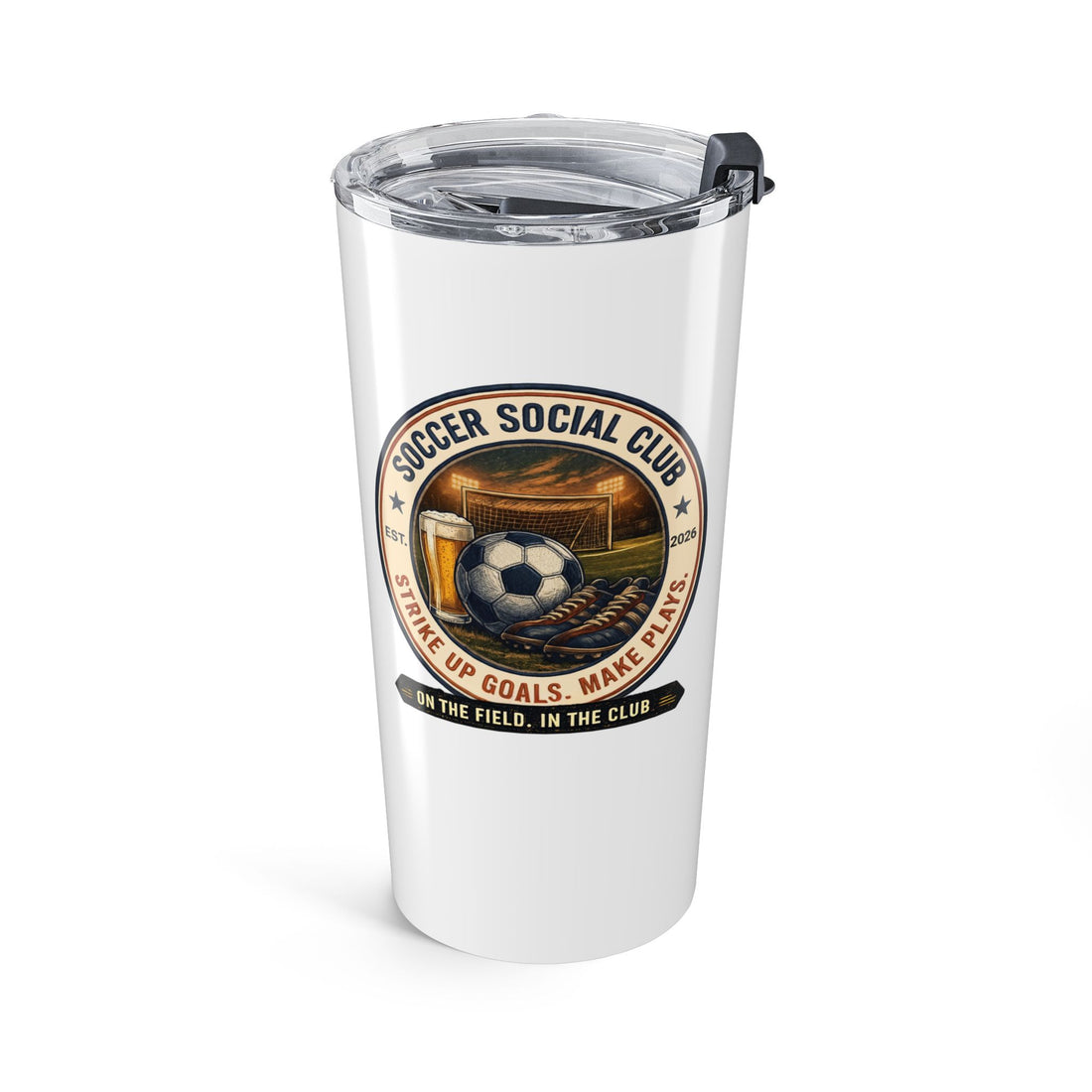 Soccer Social Club T-Shirt | Tumbler |Personalized EST Year Soccer Club Tee | Comfort Colors Soccer Shirt | Soccer Gift for Players, Coaches & Fans
