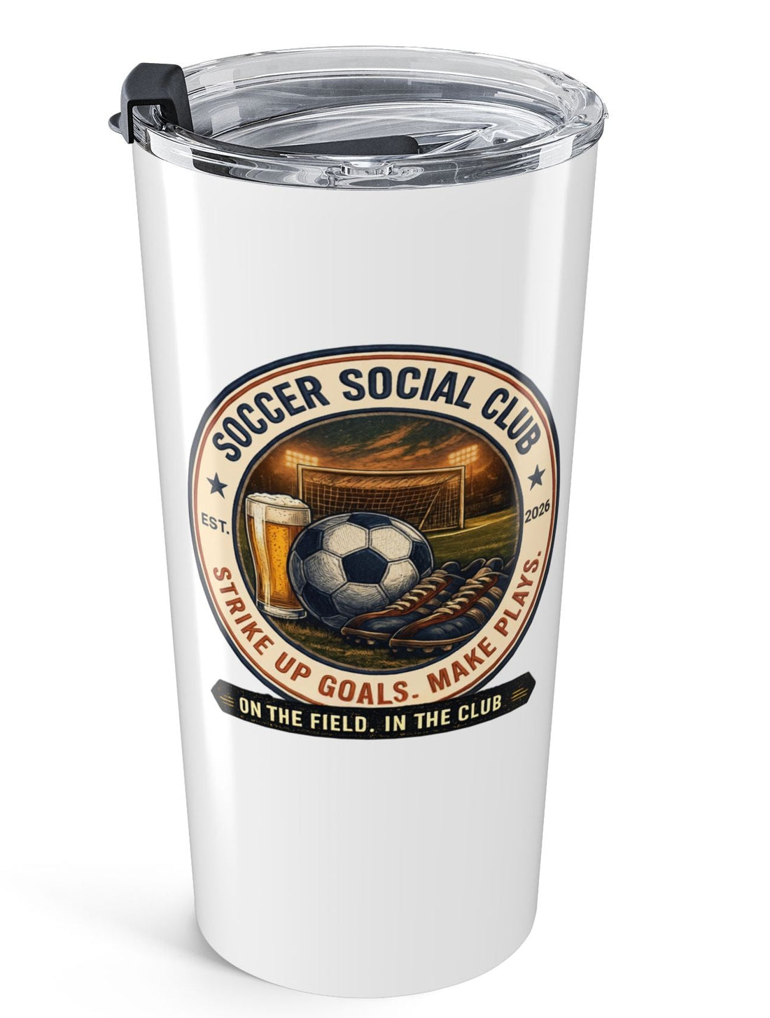 Soccer Social Club T-Shirt | Tumbler |Personalized EST Year Soccer Club Tee | Comfort Colors Soccer Shirt | Soccer Gift for Players, Coaches & Fans